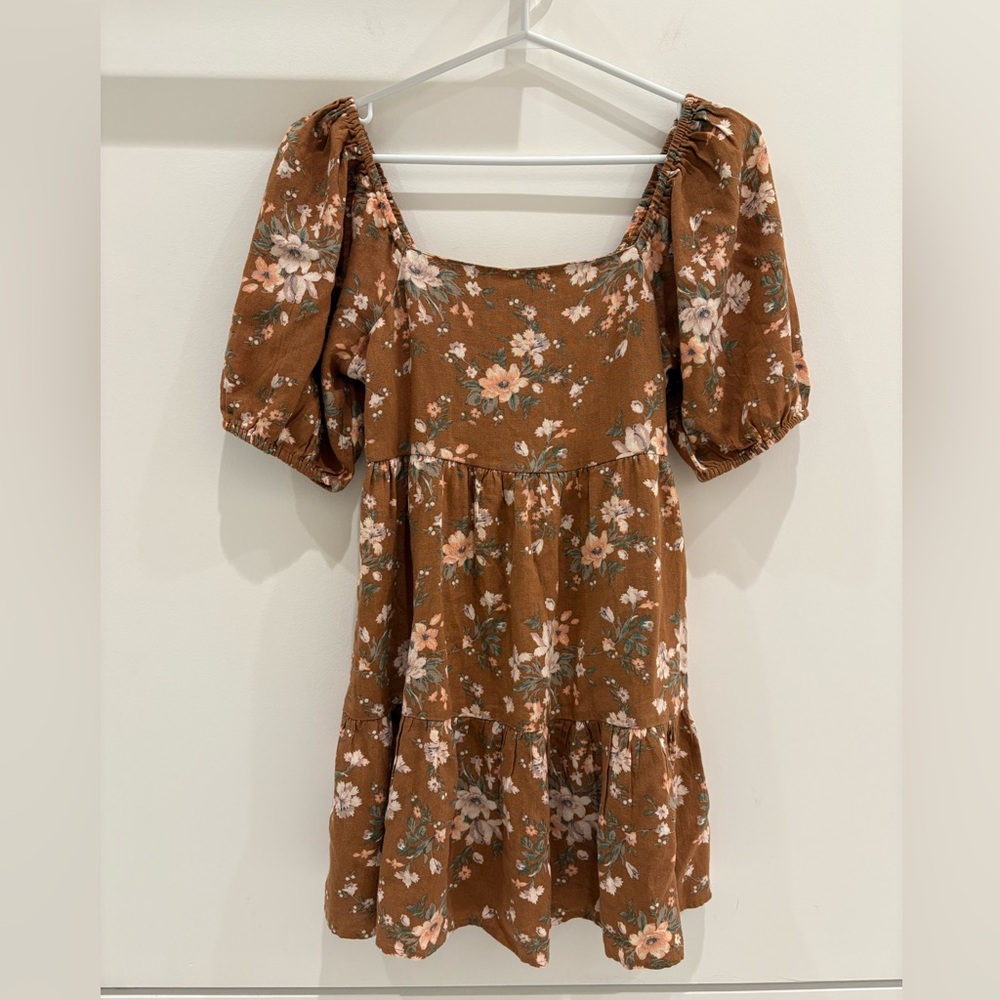 American Eagle Outfitters - Women’s Brown Floral Mini Dress